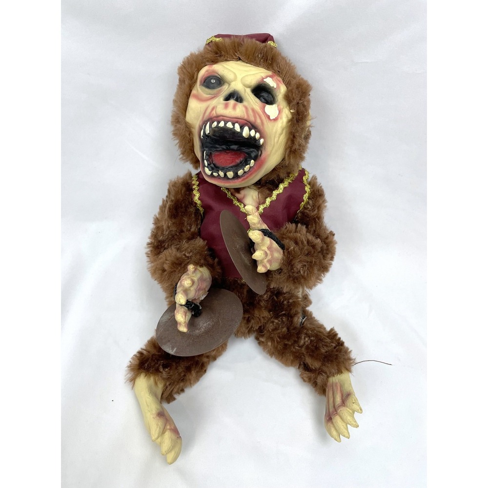 Spirit Halloween Vombie Monkey Chimes Decor Animated Cymbals Clapping Works
